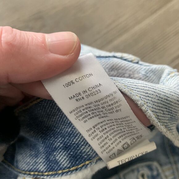 PacSun Light Denim Distressed High Rise Straight Jeans 26 - Picture 8 of 9